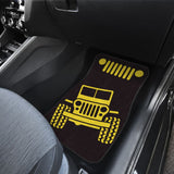 Yellow Black Jeep Offroad Car Floor Mats Custom 2 211901 - YourCarButBetter