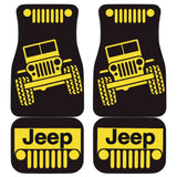 Yellow Black Jeep Offroad Car Floor Mats Custom 2 211901 - YourCarButBetter
