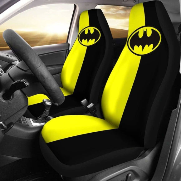 Yellow & Black Logo Batman Car Seat Covers 4 Amazing 101819 - YourCarButBetter