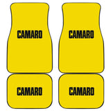 Yellow Camaro Black Letter Car Floor Mats 211004 - YourCarButBetter