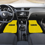 Yellow Camaro Black Letter Car Floor Mats 211004 - YourCarButBetter