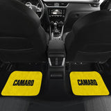 Yellow Camaro Black Letter Car Floor Mats 211004 - YourCarButBetter