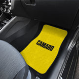 Yellow Camaro Black Letter Car Floor Mats 211004 - YourCarButBetter