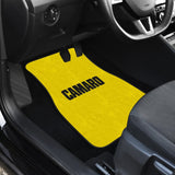 Yellow Camaro Black Letter Car Floor Mats 211004 - YourCarButBetter