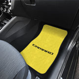 Yellow Camaro Black Letter Car Floor Mats 212802 - YourCarButBetter