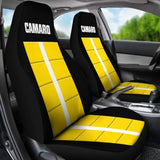 Yellow Camaro White Letters Amazing Decoration Car Seat Covers 210807 - YourCarButBetter