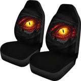 Yellow Dragon Eye Custom Car Accessories Car Seat Covers 211301 - YourCarButBetter