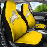 Yellow Mustang Horse Silhouette Car Seat Covers Custom 2 210701 - YourCarButBetter