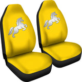 Yellow Mustang Horse Silhouette Car Seat Covers Custom 2 210701 - YourCarButBetter