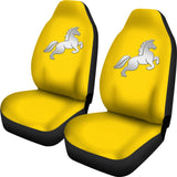 Yellow Mustang Horse Silhouette Car Seat Covers Custom 2 210701 - YourCarButBetter