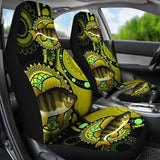 Yellow Perch Ethnic Pattern Fishing Car Seat Covers 182417 - YourCarButBetter