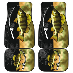 Yellow Perch Fishing Car Floor Mats 182417 - YourCarButBetter