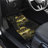 Yellow Perch In The Net Fishing Car Floor Mats 182417 - YourCarButBetter