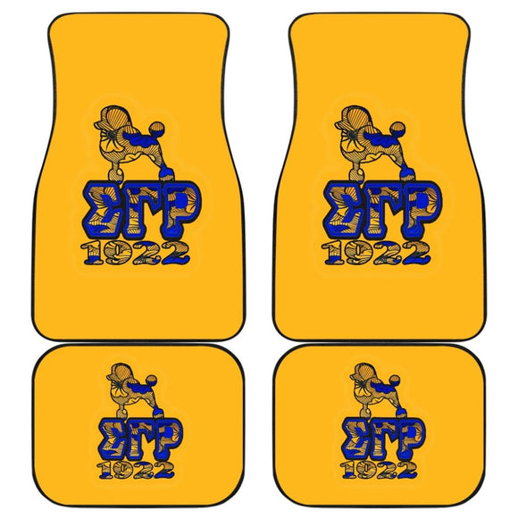 Yellow Sigma Gamma Rho Car Floor Mats 211405 - YourCarButBetter