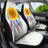 Yellow Sunflower Dreamcatcher Car Decoration Car Seat Covers 212503 - YourCarButBetter
