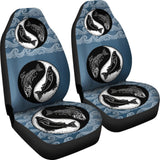 Yin And Yang Fishes Skull Fishing Car Seat Covers 182417 - YourCarButBetter