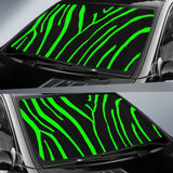 Zebra Lime Green Design Car Auto Sun Shades 210801 - YourCarButBetter