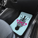 Zebra Wear Pink Glasses Car Floor Mats 212101 - YourCarButBetter