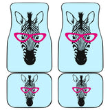 Zebra Wear Pink Glasses Car Floor Mats 212101 - YourCarButBetter