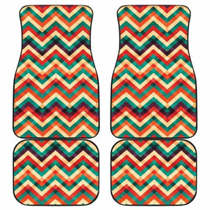 Zigzag Chevron Colorful Pattern Front And Back Car Mats 110728 - YourCarButBetter