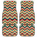Zigzag Chevron Colorful Pattern Front And Back Car Mats 110728 - YourCarButBetter