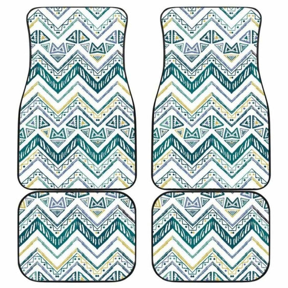 Zigzag Chevron Paint Design Pattern Front And Back Car Mats 110728 - YourCarButBetter