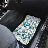 Zigzag Chevron Paint Design Pattern Front And Back Car Mats 110728 - YourCarButBetter