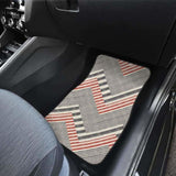 Zigzag Chevron Striped Pattern Front And Back Car Mats 110728 - YourCarButBetter