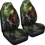 Zombie Dragon Green Themed Resident Evil 4 Car Seat Covers 212603 - YourCarButBetter