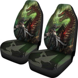 Zombie Dragon Green Themed Resident Evil 4 Car Seat Covers 212603 - YourCarButBetter