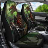 Zombie Dragon Green Themed Resident Evil 4 Car Seat Covers 212603 - YourCarButBetter